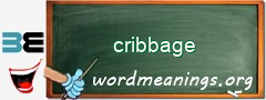 WordMeaning blackboard for cribbage